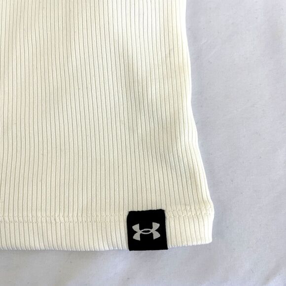 New Women’s Under Armour Project Rock Off White Rib Tank Top Sz XL NWT - Picture 3 of 8